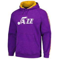 Utah Jazz Hardwood Classics Nights Raglan Pullover Hoodie - Purple outlet