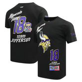 Justin Jefferson Minnesota Vikings Pro Standard Fast Lane Name & Number Player T-Shirt - Black on sale