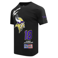 Justin Jefferson Minnesota Vikings Pro Standard Fast Lane Name & Number Player T-Shirt - Black on sale