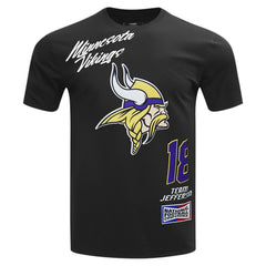 Justin Jefferson Minnesota Vikings Pro Standard Fast Lane Name & Number Player T-Shirt - Black on sale