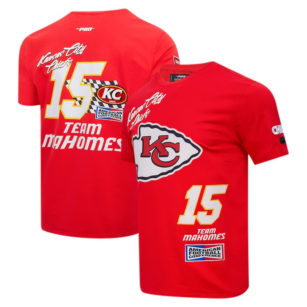 Patrick Mahomes Kansas City Chiefs Pro Standard Fast Lane Name & Number Player T-Shirt - Red on sale