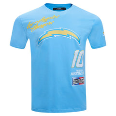 Justin Herbert Los Angeles Chargers Pro Standard Fast Lane Name & Number Player T-Shirt - Powder Blue sale