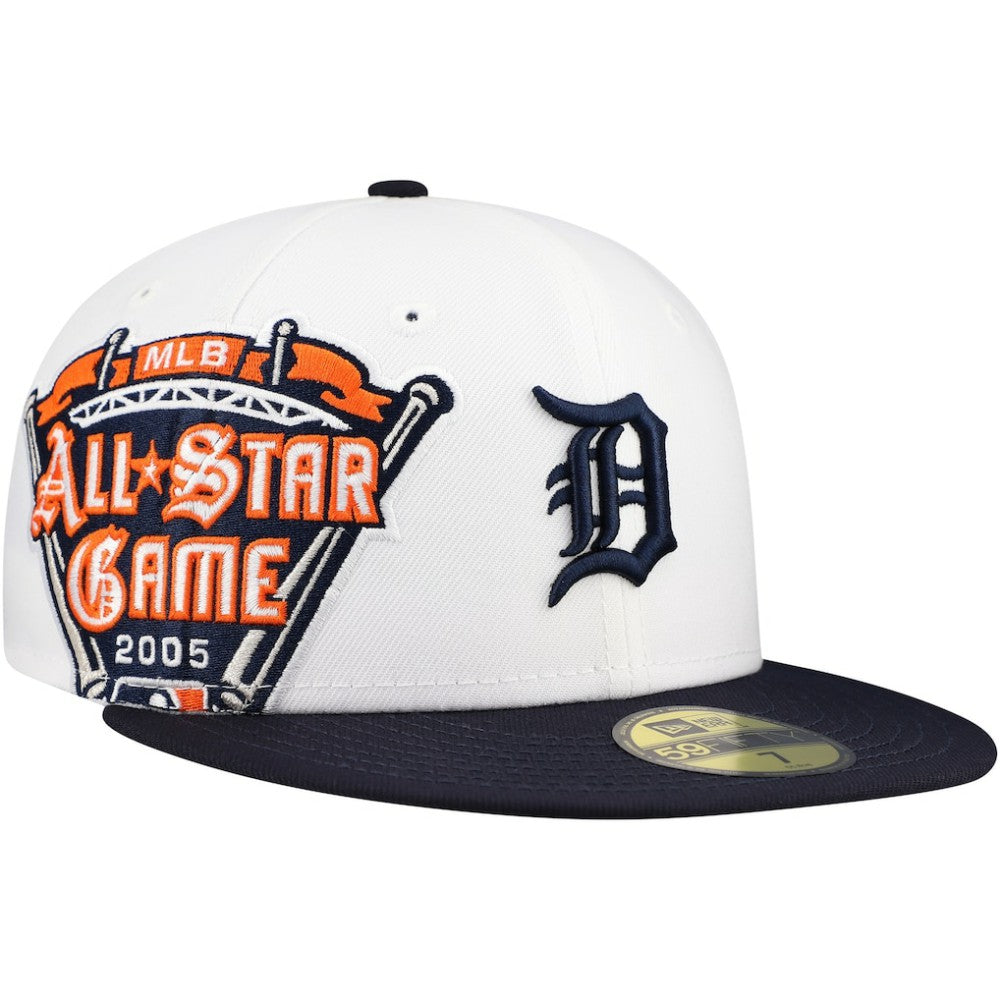 Detroit Tigers Major Sidepatch 59FIFTY Fitted Hat White/Navy