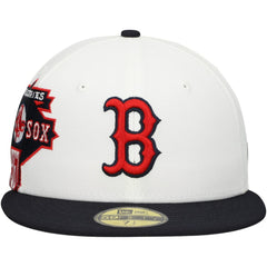 Boston Red Sox Major Sidepatch 59FIFTY Fitted Hat White/Navy