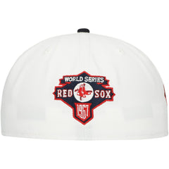 Boston Red Sox Major Sidepatch 59FIFTY Fitted Hat White/Navy
