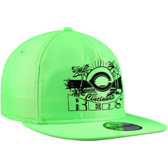 Cincinnati Reds Neon Golfer Snapback Hat Green