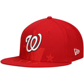 Washington Nationals Shadow Logo 59FIFTY Fitted Hat Red
