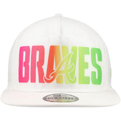 Atlanta Braves Spring Spectrum Golfer Snapback Hat White