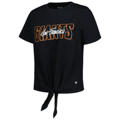 San Francisco Giants The Wild Collective Women's Twist Front T-Shirt Black