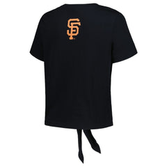 San Francisco Giants The Wild Collective Women's Twist Front T-Shirt Black