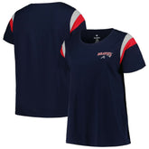 Atlanta Braves Profile Women's Plus Size Scoop Neck T-Shirt Navy
