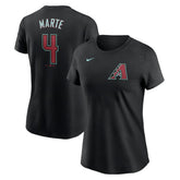 Ketel Marte Arizona Diamondbacks Women's 2024 Fuse Name & Number T-Shirt Black