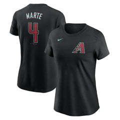 Ketel Marte Arizona Diamondbacks Women's 2024 Fuse Name & Number T-Shirt Black