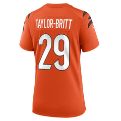 Cam Taylor-Britt Cincinnati Bengals Women's Alternate Game Jersey - Orange on sale