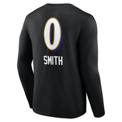 Roquan Smith Baltimore Ravens Team Wordmark Player Name & Number Long Sleeve T-Shirt - Black sale