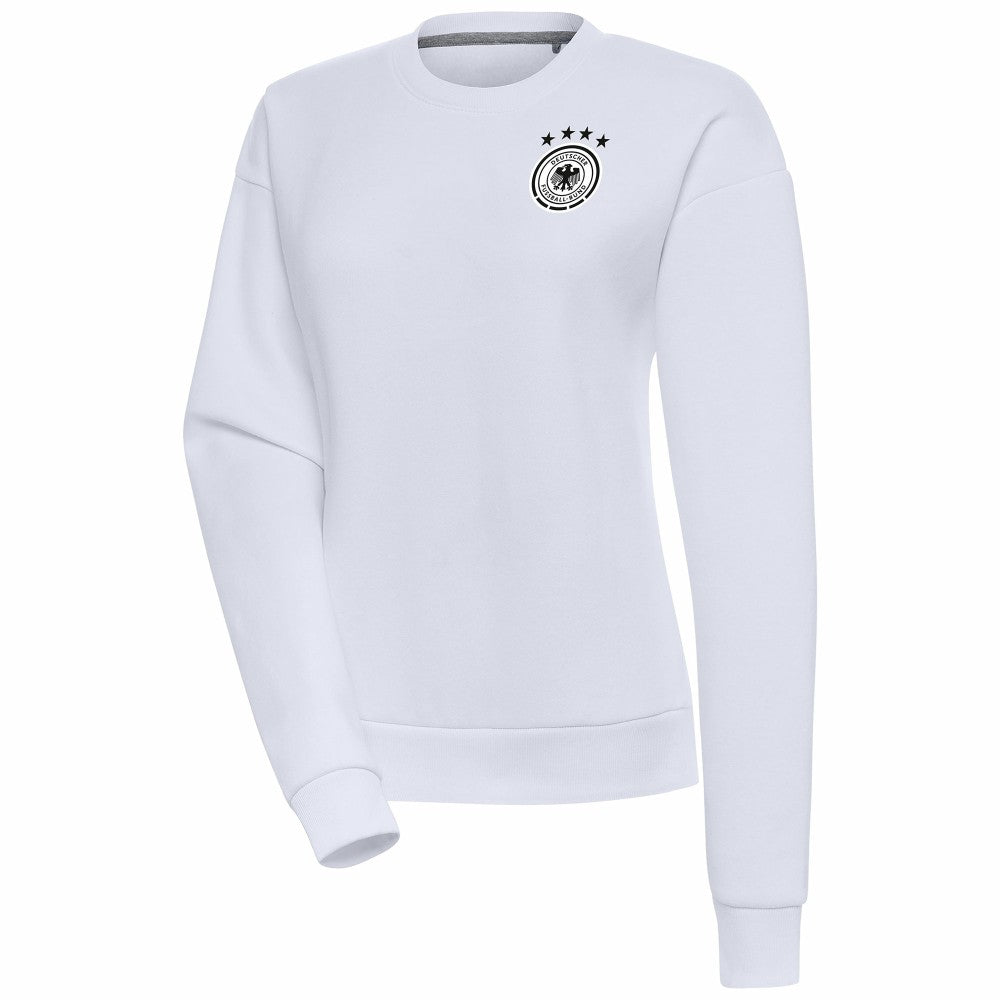Germany National Team Women's Takeover Crewneck Pullover Sweatshirt for sale - White