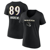 Mark Andrews Baltimore Ravens Women's Team Wordmark Player Name & Number V-Neck T-Shirt - Black for sale