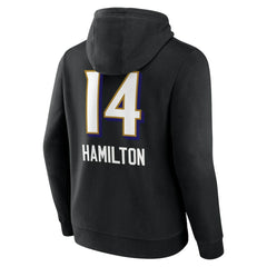 Kyle Hamilton Baltimore Ravens Team Wordmark Player Name & Number Pullover Hoodie - Black outlet