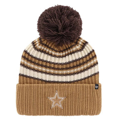 Dallas Cowboys '47 Women's Espresso Cuffed Knit Hat with Pom - Brown for sale