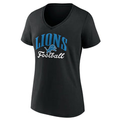 Detroit Lions Women's Victory Script V-Neck T-Shirt - Black cheap