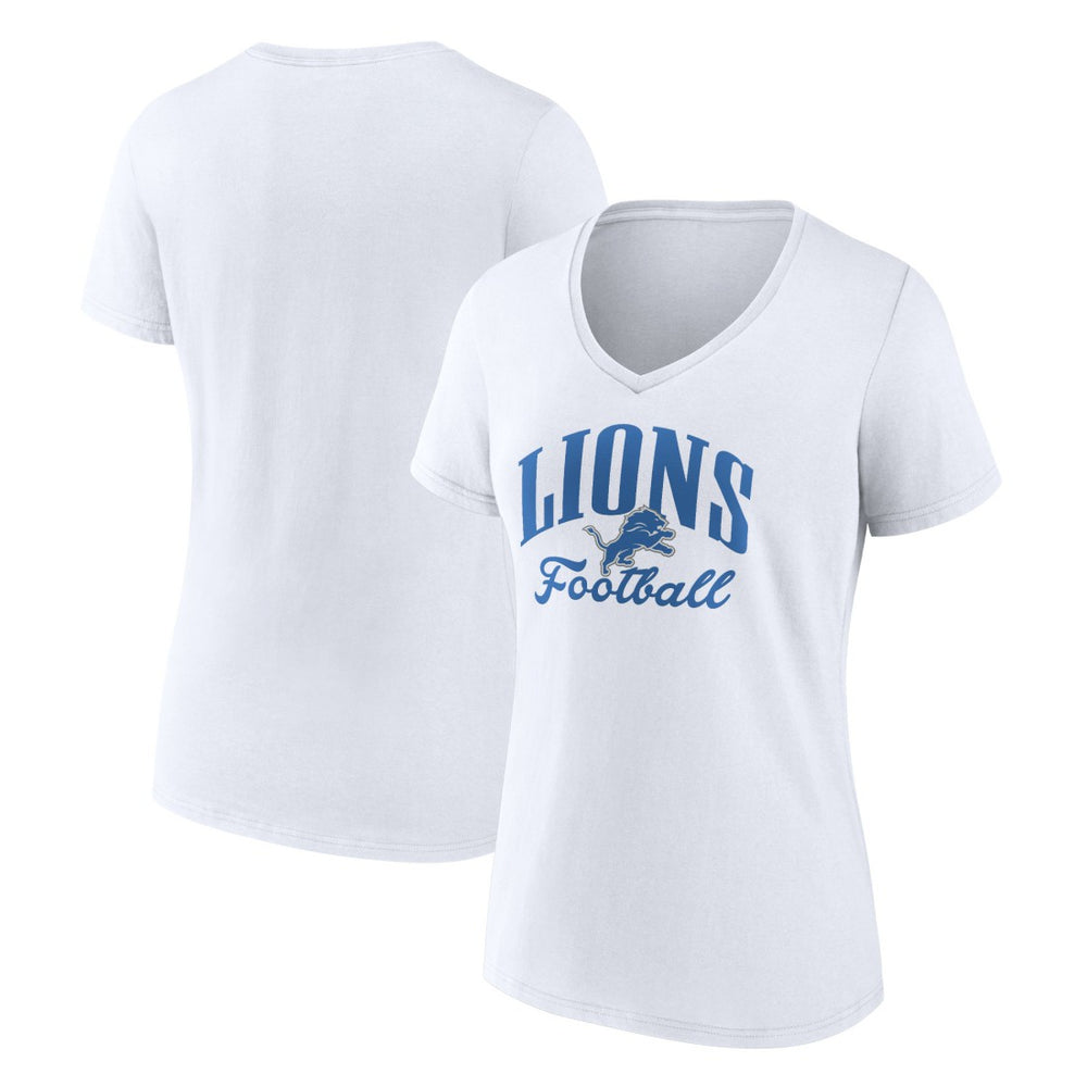 Detroit Lions Women's Victory Script V-Neck T-Shirt - White sale