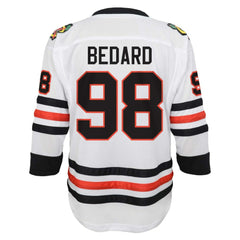 Connor Bedard Chicago Blackhawks Youth Away Replica Player Jersey - White Jerseys