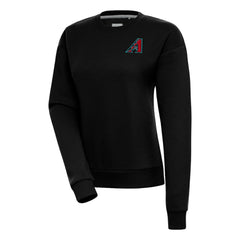 Arizona Diamondbacks Antigua Women's Victory Crewneck Pullover Sweatshirt - Black