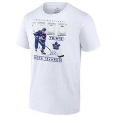 John Tavares Toronto Maple Leafs 1,000 Career Points T-Shirt - White T-shirts