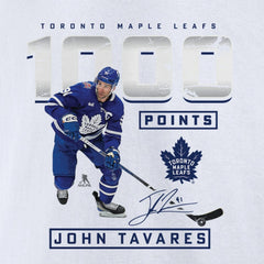 John Tavares Toronto Maple Leafs 1,000 Career Points T-Shirt - White T-shirts