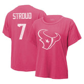C.J. Stroud Houston Texans Majestic Threads Women's Name & Number T-Shirt - Pink discount