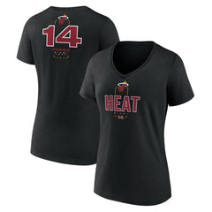 Tyler Herro Miami Heat Women's Behind The Back Name & Number V-Neck T-Shirt - Black cheap