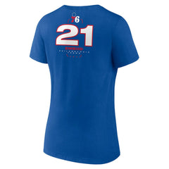 Joel Embiid Philadelphia 76ers Women's Behind The Back Name & Number V-Neck T-Shirt - Royal online