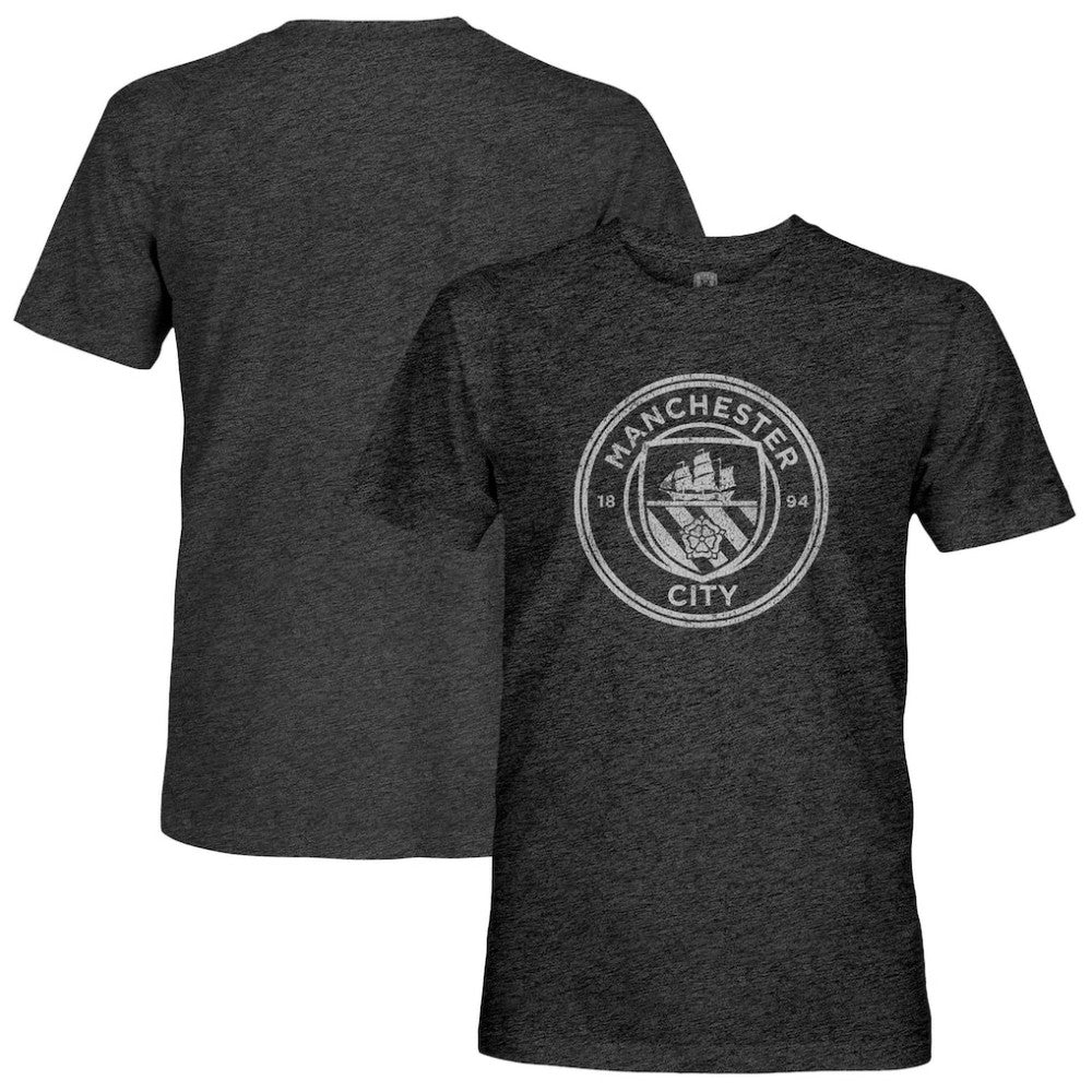 Manchester City 1863FC Mono Crest Twisted Tri-Blend Slub T-Shirt - Heather Black discount
