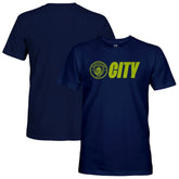 Manchester City 1863FC Lockup Slub T-Shirt Discount - Navy