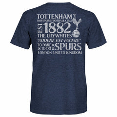 Tottenham Hotspur 1863FC Front Back Text Twisted Tri-Blend Slub T-Shirt - Heather Navy online