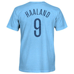 Erling Haaland Manchester City 1863FC Player Name & Number Twisted Tri-Blend Slub T-Shirt - Sky Blue sale