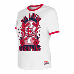 St. Louis Cardinals Women's Oversized Ringer T-Shirt White