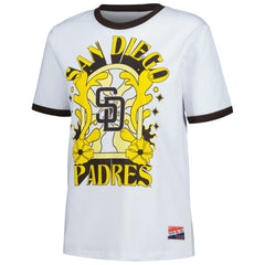 San Diego Padres Women's Oversized Ringer T-Shirt White