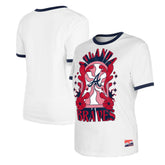 Atlanta Braves Women's Oversized Ringer T-Shirt White