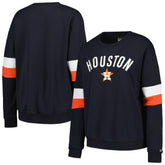 Houston Astros Women's Game Day Crew Pullover Sweatshirt Navy