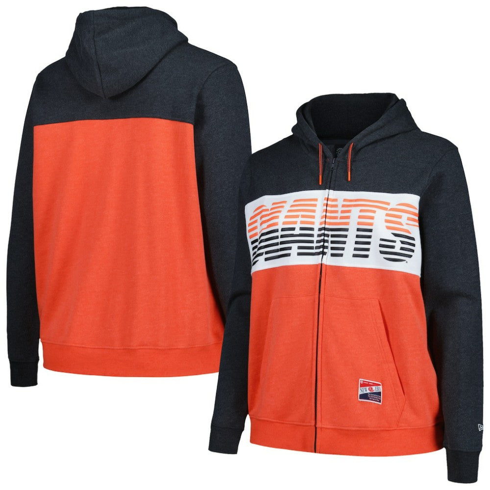 San Francisco Giants Women's Plus Size Color Block Full-Zip Hoodie Black