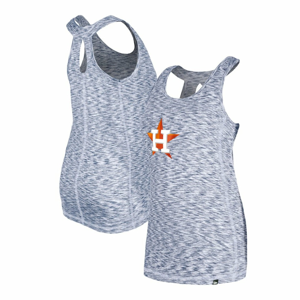 Houston Astros Women's Space Dye Keyhole Back Tank Top Navy