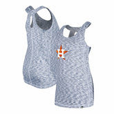 Houston Astros Women's Space Dye Keyhole Back Tank Top Navy