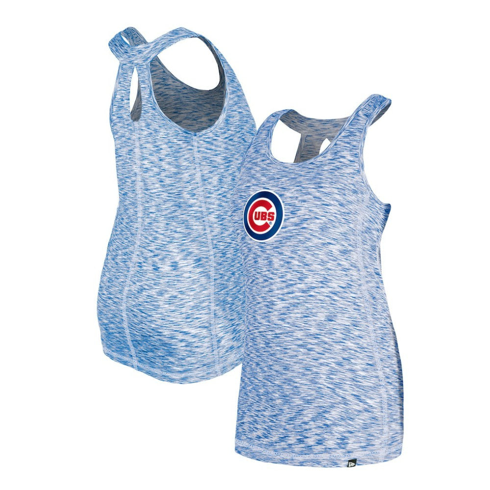 Chicago Cubs Women's Space Dye Keyhole Back Tank Top Royal