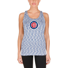 Chicago Cubs Women's Space Dye Keyhole Back Tank Top Royal