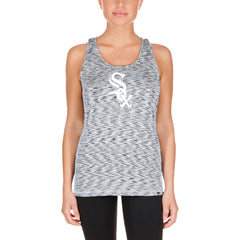 Chicago White Sox Women's Space Dye Keyhole Back Tank Top Black