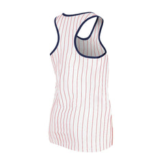 St. Louis Cardinals Women's Sequin Pinstripe Racerback Tank Top White
