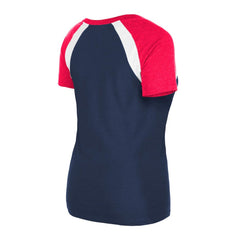 St. Louis Cardinals Women's Heathered Raglan V-Neck T-Shirt Navy