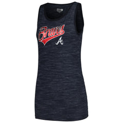Atlanta Braves Women's Space-Dye Active Tank Top Navy