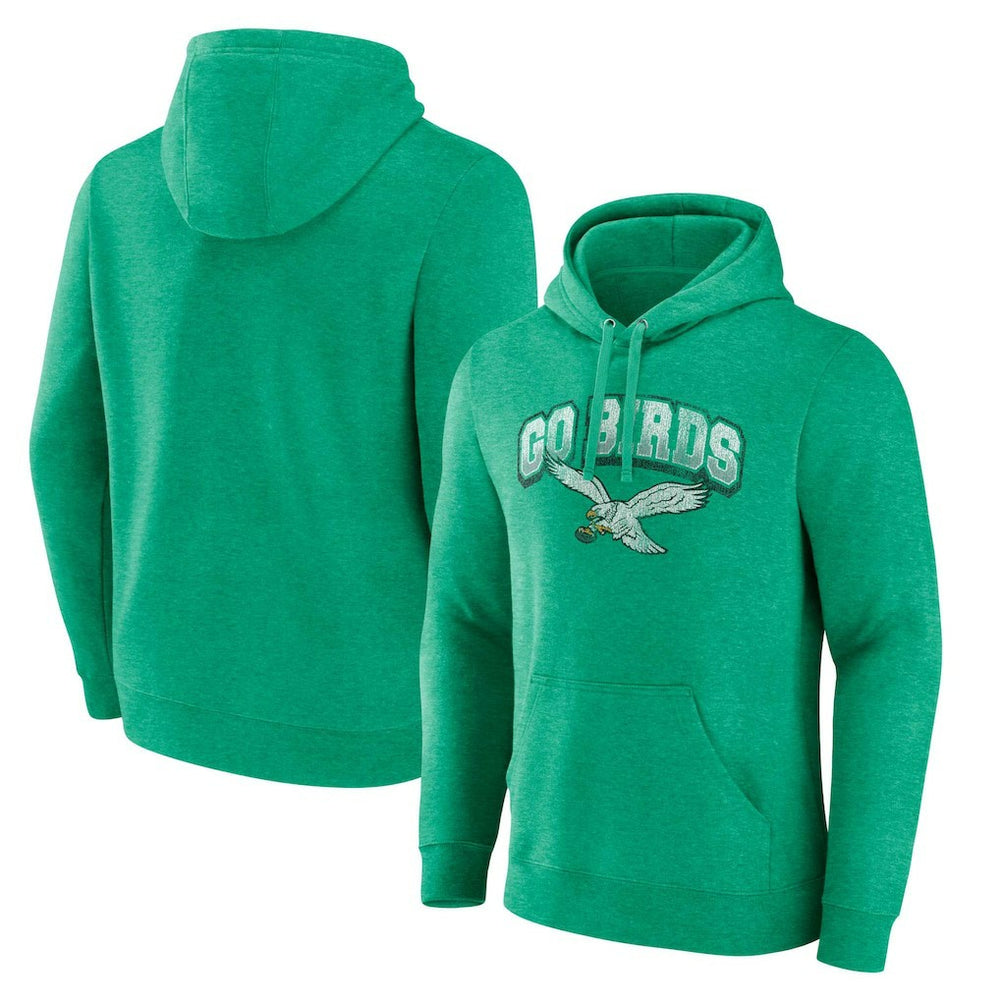 Philadelphia Eagles Gridiron Classics Go Birds Vintage Arch Pullover Hoodie - Kelly Green outlet